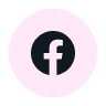 Facebook icon in a pink circle.